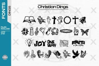 Christian Dings by AfterTen — Dingbats Font — thumbnail 1