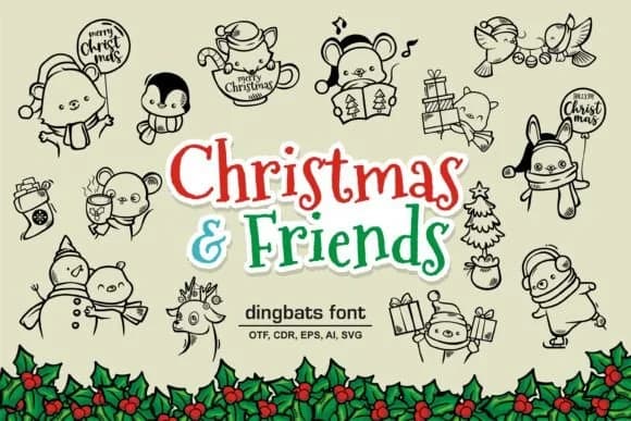Christmas and Friends by onoborgol — Dingbats Font