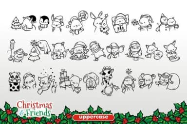 Christmas and Friends by onoborgol — Dingbats Font — thumbnail 2