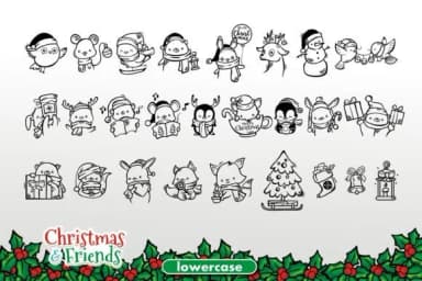 Christmas and Friends by onoborgol — Dingbats Font — thumbnail 3