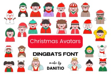 Christmas Avatars by danita.kukkai — Dingbats Font — thumbnail 1