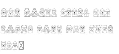 Christmas Avatars by danita.kukkai — Dingbats Font — thumbnail 8