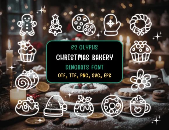 Christmas Bakery by Distiny4919 — Dingbats Font