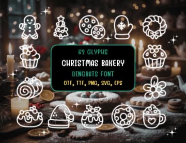 Christmas Bakery by Distiny4919 — Dingbats Font — thumbnail 1