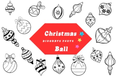 Christmas Ball by Suphitchaya — Dingbats Font — thumbnail 1