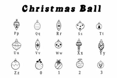 Christmas Ball by Suphitchaya — Dingbats Font — thumbnail 3