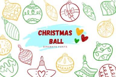 Christmas Ball by Suphitchaya — Dingbats Font — thumbnail 1