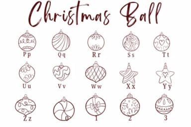 Christmas Ball by Suphitchaya — Dingbats Font — thumbnail 3