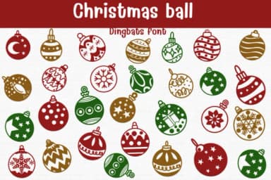 Christmas Ball by Sontaya — Dingbats Font — thumbnail 1