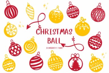 Christmas Ball by CHANOK — Dingbats Font — thumbnail 1