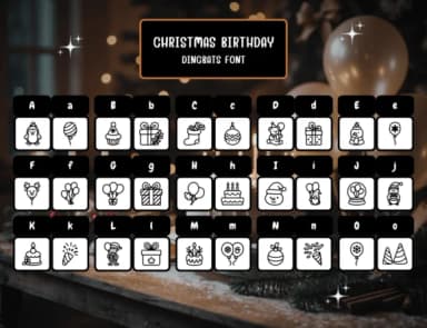 Christmas Birthday by Distiny4919 — Dingbats Font — thumbnail 2