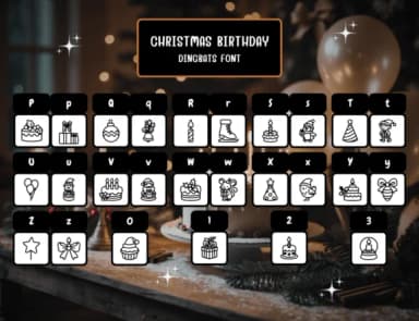 Christmas Birthday by Distiny4919 — Dingbats Font — thumbnail 3