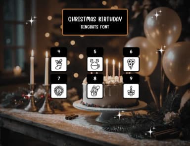 Christmas Birthday by Distiny4919 — Dingbats Font — thumbnail 4