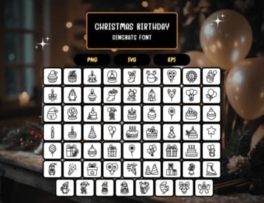 Christmas Birthday by Distiny4919 — Dingbats Font — thumbnail 5