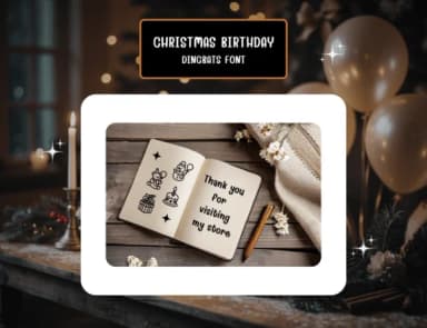 Christmas Birthday by Distiny4919 — Dingbats Font — thumbnail 8