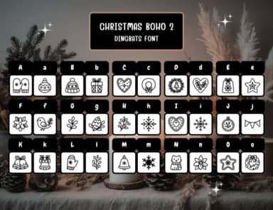 Christmas Boho 2 by Distiny4919 — Dingbats Font — thumbnail 2