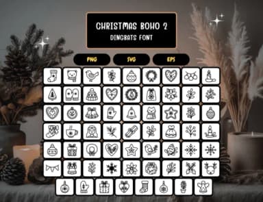 Christmas Boho 2 by Distiny4919 — Dingbats Font — thumbnail 5