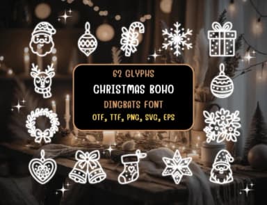 Christmas Boho by Distiny4919 — Dingbats Font — thumbnail 1