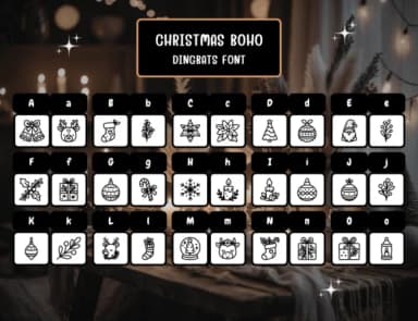 Christmas Boho by Distiny4919 — Dingbats Font — thumbnail 2