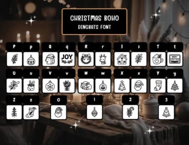 Christmas Boho by Distiny4919 — Dingbats Font — thumbnail 3