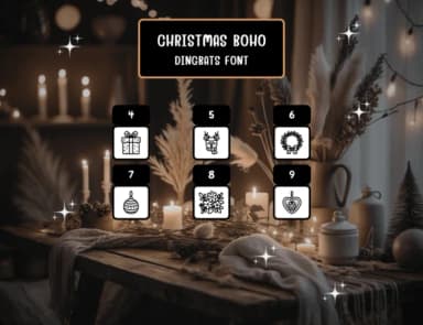 Christmas Boho by Distiny4919 — Dingbats Font — thumbnail 4
