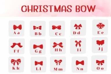Christmas Bow by Ketsarin — Dingbats Font — thumbnail 2