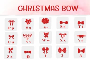 Christmas Bow by Ketsarin — Dingbats Font — thumbnail 3