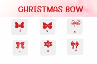 Christmas Bow by Ketsarin — Dingbats Font — thumbnail 4