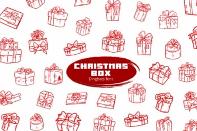 Christmas Box by Suphitchaya — Dingbats Font — thumbnail 1