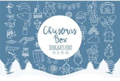 Christmas Box by edywiyonopp — Dingbats Font — thumbnail 1