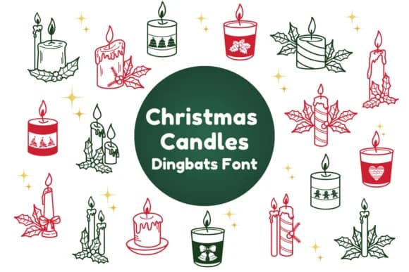 Christmas Candles by Nun Sukhwan — Dingbats Font