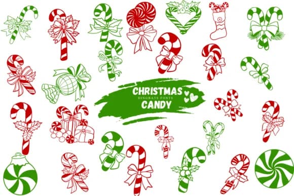 Christmas Candy by Suphitchaya — Dingbats Font