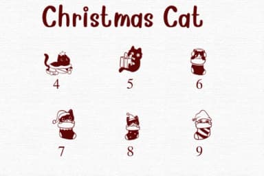 Christmas Cats by Nongyao — Dingbats Font — thumbnail 4