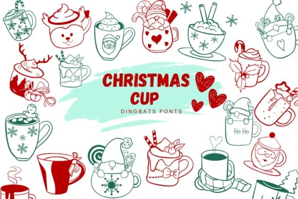 Christmas Cup by Suphitchaya — Dingbats Font