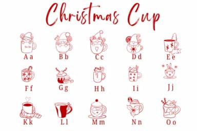 Christmas Cup by Suphitchaya — Dingbats Font — thumbnail 2