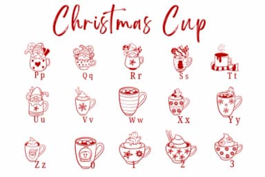 Christmas Cup by Suphitchaya — Dingbats Font — thumbnail 3