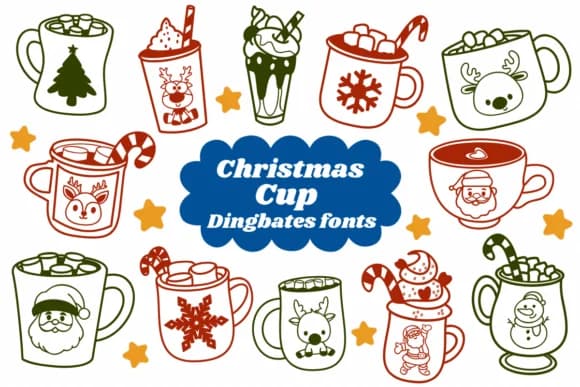 Christmas Cup by Natchuta — Dingbats Font