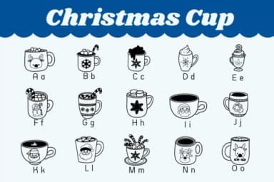 Christmas Cup by Natchuta — Dingbats Font — thumbnail 2
