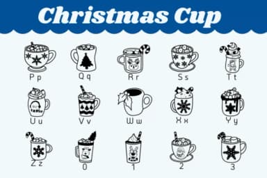 Christmas Cup by Natchuta — Dingbats Font — thumbnail 3