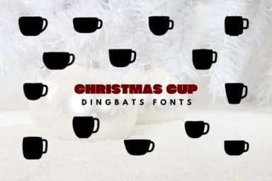 Christmas Cup by Eystore — Dingbats Font — thumbnail 1