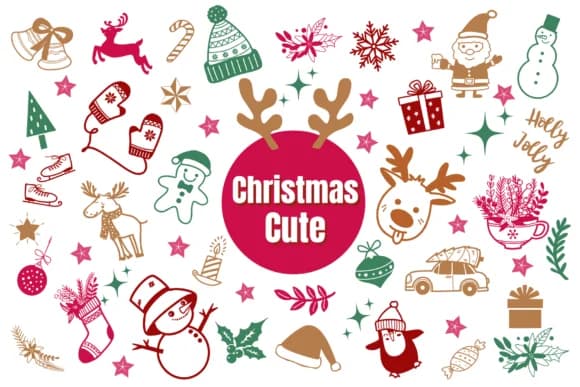 Christmas Cute by Pui Art — Dingbats Font