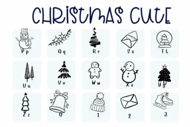 Christmas Cute by Sirinart — Dingbats Font — thumbnail 3