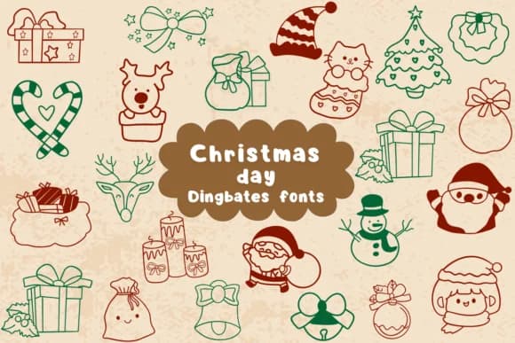 Christmas Day by Natchuta — Dingbats Font