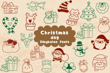 Christmas Day by Natchuta — Dingbats Font — thumbnail 1