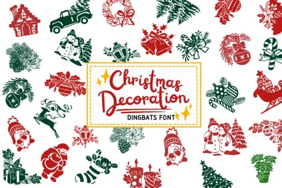Christmas Decoration by PraewDesigns — Dingbats Font