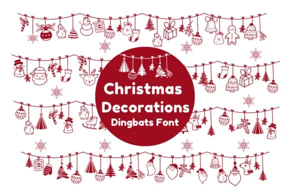 Christmas Decorations by Nun Sukhwan — Dingbats Font