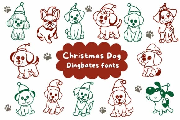 Christmas Dog by Natchuta — Dingbats Font