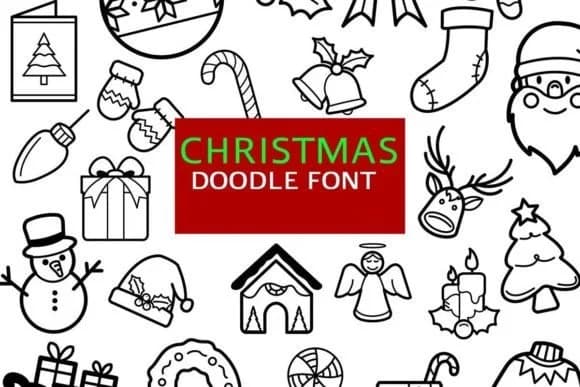 Christmas Doodle by digitalplannerland — Dingbats Font