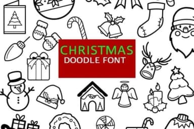 Christmas Doodle by digitalplannerland — Dingbats Font — thumbnail 1