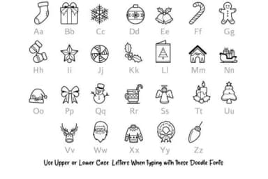 Christmas Doodle by digitalplannerland — Dingbats Font — thumbnail 2